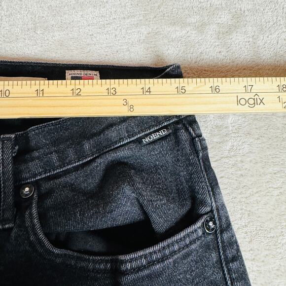 NoEnd Jeans Women's 31x28 Black Denim Skinny Straight Leg Mid Rise USA Comfort‎ - Picture 11 of 13